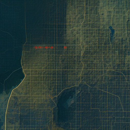 Aerial terrain map of an African landscape