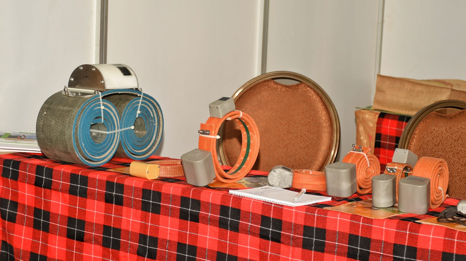 Tracking collars and telemetry hardware on display