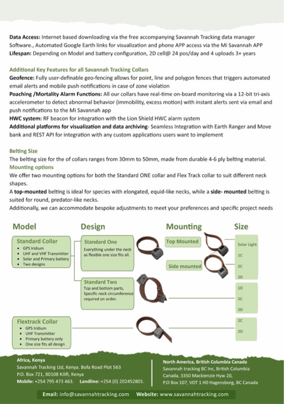First page preview of GPS Neck Collars Datasheet